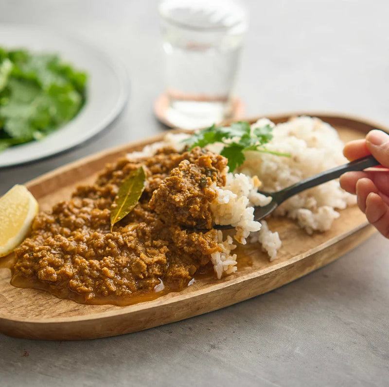 カスリメティ風味のヴィーガンキーマカレー