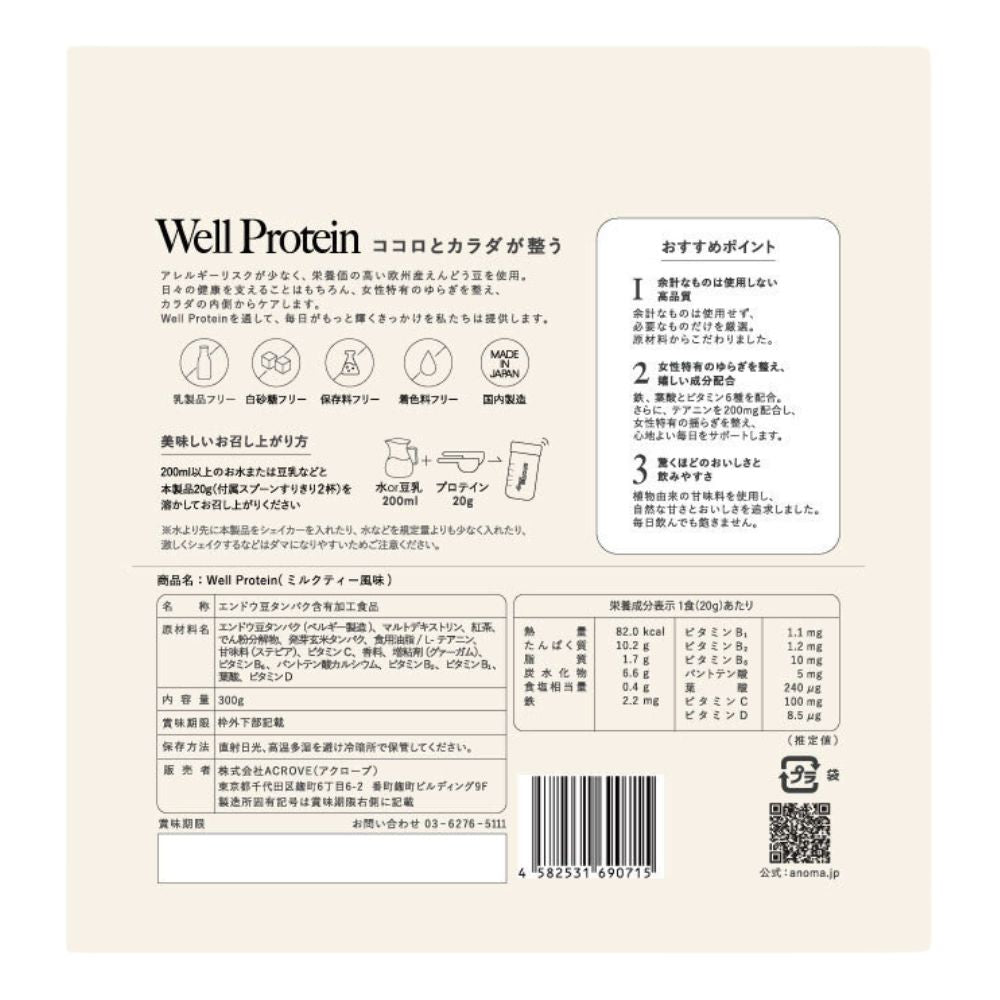 「Well Protein」anoma ビューティー