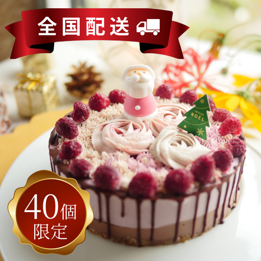 Raw苺チョコレートクリスマスケーキ【全国配送】配送指定期間：12月20日〜12月25日