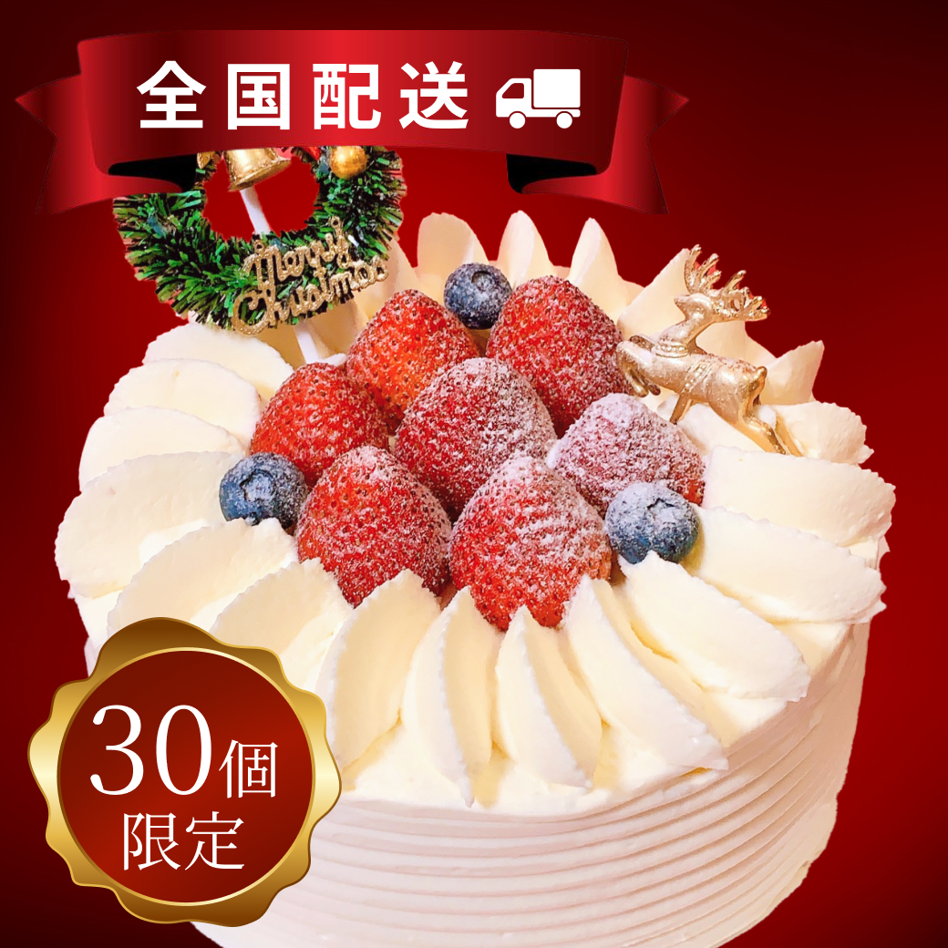 クリスマスホールケーキ5号【全国配送】配送指定：12月22日(日)〜12月26日(木)