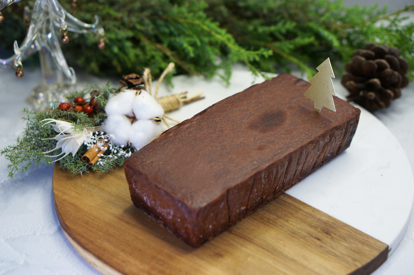 チーズケーキ(チョコレート)＆クリスマススワッグ【店頭受取】店頭受取予約期間：12月20日or12月22日 12:00〜17:00